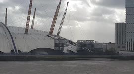 UK: Parts Of O2 Arena Roof Ripped Off By Storm Eunice 3