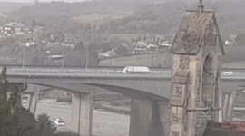 Lorries overturned on motorways as Storm Eunice batters UK