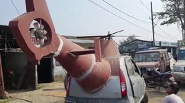 Man modifies car into 'helicopter' for wedding rental in northern India
