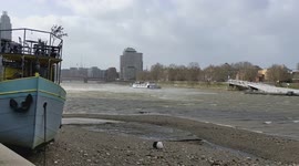 Storm Eunice the Thames by Westminster February 22 2022