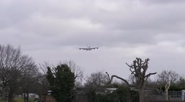 Airbus A380 is forced to abort landing at London Heathrow as it battles 70mph winds from Storm Eunice