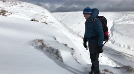 Snowy dive in snow funny deep snowy mountains life climbing weather