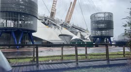 London’s O2 arena remains closed after the roof is ripped open during Storm Eunice