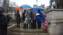 Protest to return to democracy, London, UK
