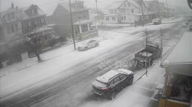 Snow squall in northeeaster Pennsylvania