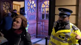 Police on scene at London Coliseum after woman punches anti-vax protester