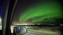 Stunning backdrop as Northern Lights illuminate Iceland skyline