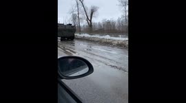Russian military equipment on the territory of Belarus moves towards Ukraine