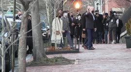 President Biden attends Mass at Holy Trinity Church in Washington, as tension builds with Russia