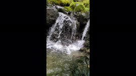 Peaceful  relaxing Scottish waterfall in autumn winter Arrochar Scotland