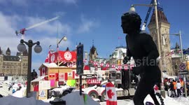 'Go Home Muppets': Counter-protesters use gay porn gags against Freedom Convoy in Ottawa