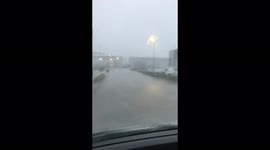 Torrential rain as the tail-end of Storm Eunice runs into the start of Storm Franklin