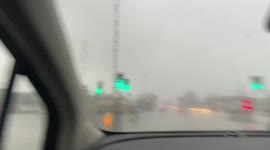 Squall line brings torrential rain and damaging winds to Shrewsbury roads