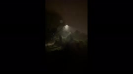 Storm Franklin blasts Kinrooi in Belgium with heavy rain and intense winds
