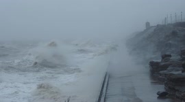 Storm Franklin batters Blackpool's sea defences