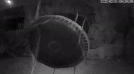 Trampoline blown away by Storm Franklin wind gust in Preston, UK