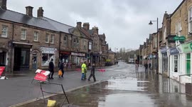 Bakewell road in Matlock after the floods