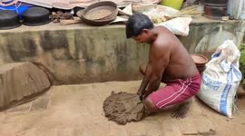 Hand thrown pottery made by the skilled artisans of south India