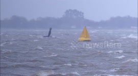 Storm Franklin brings mega surge tide and localised flooding to Kent, UK