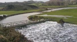 Unusual storm surge slams Ireland