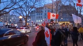 Piers Corbyn protests outside Canadian Embassy - Accuses Boris, Valance and Whitty of murdering children