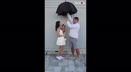 'Pregnant couple's umbrella gender reveal is OUTRIGHT WHOLESOME'