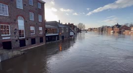 Flooding continues across Yorkshire in the wake of Storm Franklin