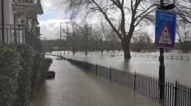 Shrewsbury local discovers they are trapped by floods from Storms Eunice and Franklin