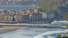 Oleaje en Donostia. Ultimos coletazos de la borrasca Unice