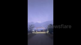 Poetic moment lightning flashes across 'Cowboy Church' near Dallas, Texas