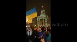 Rally to support Ukraine in front of the Russian Embassy in Berlin, Germany