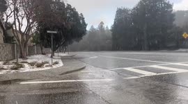 US: Cold Storm Brings Snow And Hail To San Francisco Bay Area 2