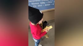 Little boy surprises his hardworking mother on Valentine's Day
