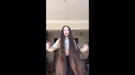 A real life Rapunzel has gone viral on TikTok after she showcased her dramatic hair transformation which saw her nearly three-foot long hair cut into a chin-length bob