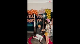 'I'm shaking!' Woman stunned by boyfriend's emotional proposal