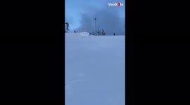 'Creative skier stops at nothing to make his downhill run as THRILLING as possible '