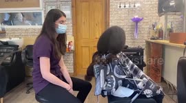 UK girl who waited years for charities to start accepting AFROS has finally had hers chopped off