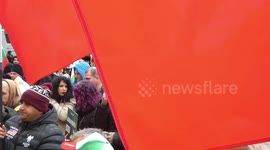 Protest against Green certificate and high egergy prices in Sofia, Bulgaria