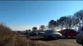 Residents of Ukrainian city of Kharkiv flee as Russia launches invasion