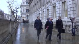 Senior officals arrive for emergency Cobra meeting in London to discuss Russian attack on Ukraine