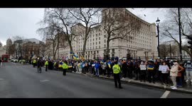 Pro Ukraine protest at downing Street