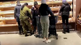 Chinese student films locals panic-buying at Kyiv supermarket as Russia attacks