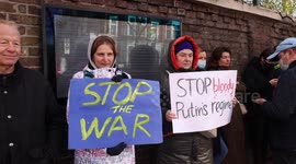 Anti-Putin protest held in London as Russia launches attack on Ukraine