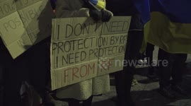 Vigil held in in Nottingham, UK after russia invades Ukraine, Ukrainians and brits come together in solidarity