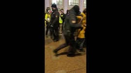 Protesters in Saint Petersburg, Russia against War and Putin Regime