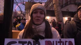 Ukraine supporters react to new UK sanctions against Russia,