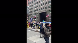 US: Protest Against Russian Invasion Of Ukraine In New York City