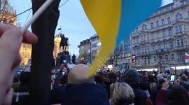 Stand with Ukraine rally in Prague, Czech Republic