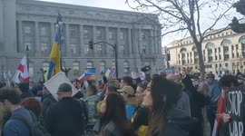 US: Protests Break Out Across Nation Against Russian Invasion Of Ukraine