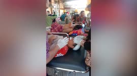 Earthquake victims treated as magnitude 6.2 quake rocks Indonesia killing at least two people
